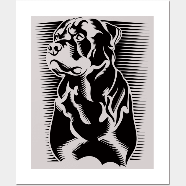 Stencil Rottweiler Wall Art by quotepublic